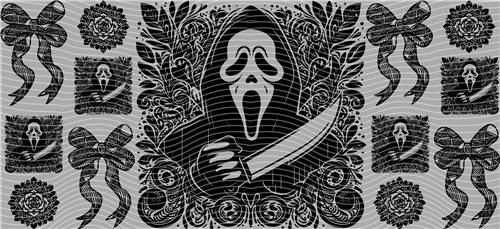 16oz black and white-B 31